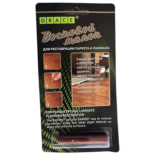 Восковой мелок Grace для ремонта сколов на ламинате и паркете вишня