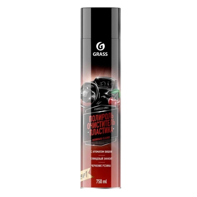 Полироль-очиститель пластика Grass Dashboard Cleaner вишня 120107-2 750 мл Полироль-очиститель пластика Grass Dashboard Cleaner вишня 120107-2 750 мл