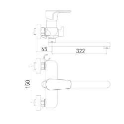 Смеситель для ванны Gross Aqua Evo 7121297MВ-35F
