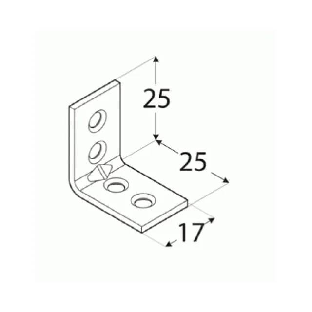 Уголок узкий Rock RKWO1 25*25*17*1.5 мм