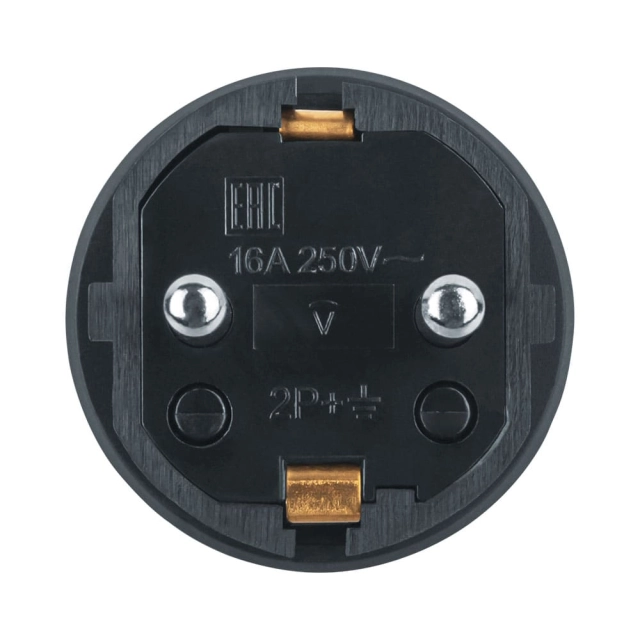 Вилка Navigator 61 368 NCA-PLR02-16A-E-IP44-BL прямая с заземлением черная Вилка Navigator 61 368 NCA-PLR02-16A-E-IP44-BL прямая с заземлением черная