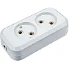 Колодка Navigator 61 583 NCA-BL01-02-Х-WH 2 гнезда без заземления