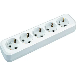 Колодка Navigator 61 588 NCA-BL01-05-E-WH 5 гнезд с заземлением