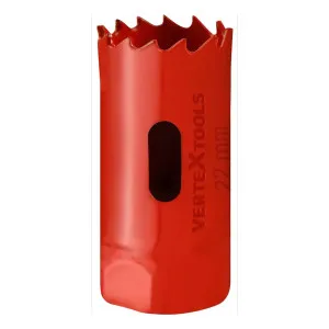 Коронка биметаллическая VertexTools 2525-22 по металлу 22 мм