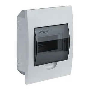 Бокс встраиваемый Navigator 93 802 NSS-DBI-6-WH-IP41 ЩРВ-П-6 модулей пластик