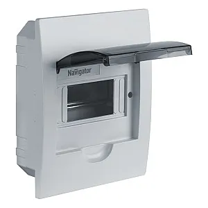 Бокс встраиваемый Navigator 93 802 NSS-DBI-6-WH-IP41 ЩРВ-П-6 модулей пластик