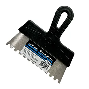 Шпатель Admiral зубчатый фасадный нержавеющий 200 мм зуб 8*8