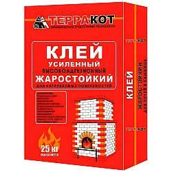 Клей жаростойкий усиленный Терракот 25 кг