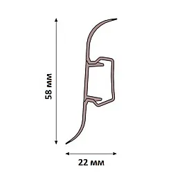 Плинтус LinePlast L006 дуб молочный 58 мм 2.2 м