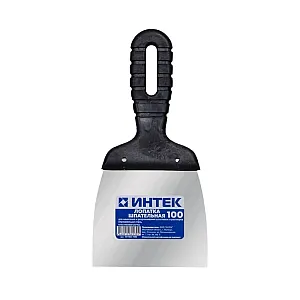 Шпатель Интек нержавеющая сталь пластмассовая ручка 100 мм