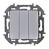 Выключатель Legrand Inspiria 673542 3 клавиши алюминий