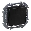 Выключатель Legrand Inspiria 673543 3 клавиши антрацит