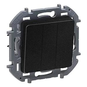 Выключатель Legrand Inspiria 673543 3 клавиши антрацит