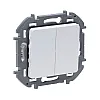 Выключатель Legrand Inspiria 673620 двухклавишный белый