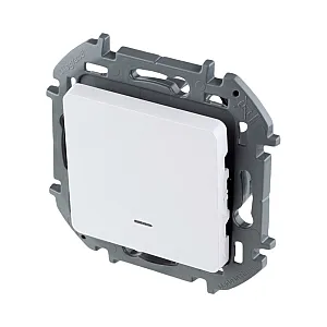 Переключатель Legrand Inspiria 673660 на 2 направления с подсветкой белый