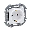 Розетка Legrand Inspiria 673730 2P+Е со шторками белая