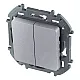 Выключатель Legrand Inspiria 673622 2 клавиши алюминий