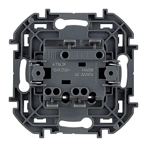Выключатель Legrand Inspiria 673632 2 клавиши с подсветкой алюминий
