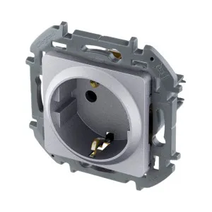 Розетка Legrand Inspiria 673722 2P+E алюминий
