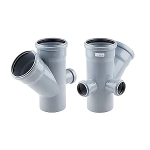 Крестовина двухплоскостная для внутренней канализации РосТурПласт 19202 110*110*45°/50*50 правая тыл