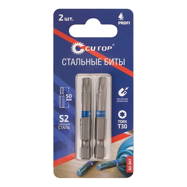 Биты стальные Cutop Profi 83-347 T30*50 мм 2 шт
