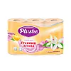 Бумага туалетная Plushe Premium Aroma Orange Blossom 3 слоя персиковая 6 шт