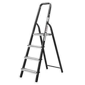 Стремянка Новая высота NV1130 4 ступени черная