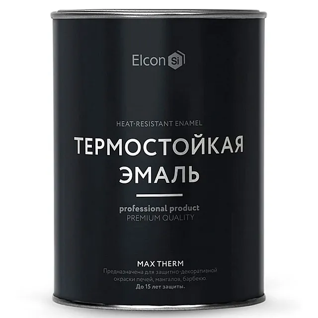 Эмаль термостойкая Elcon Max Therm 400°С коричневая 0.8 кг