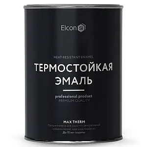 Эмаль термостойкая Elcon Max Therm 1000°С черная 0.8 кг
