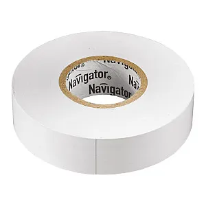 Изолента Navigator 71 109 NIT-A19-20/WH белая