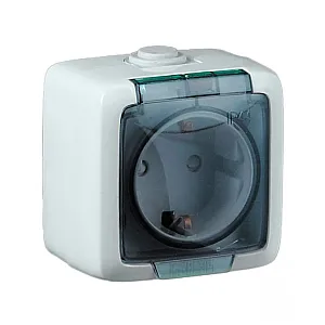 Розетка Hegel Alfa РА16-211 с заземлением белая