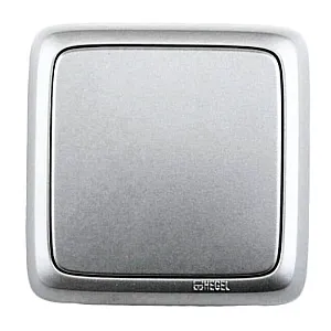 Выключатель Hegel Alfa ВА10-113-06 1 клавиша серебро