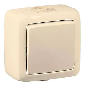 Выключатель Hegel Alfa ВА10-211-01 1 клавиша слоновая кость