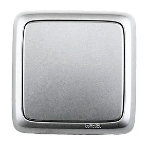 Выключатель проходной Hegel ВА10-163-06 1 клавиша серебро