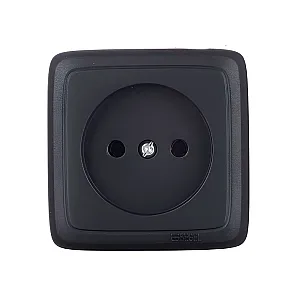 Розетка Hegel Alfa РА16-103-08 1 место черная