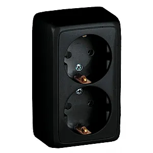 Розетка Hegel Alfa РА16-153-08 с заземлением черный
