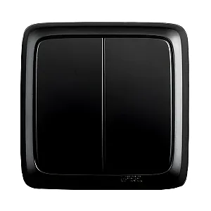 Выключатель Hegel Alfa ВА10-153-08 2 клавиши черный