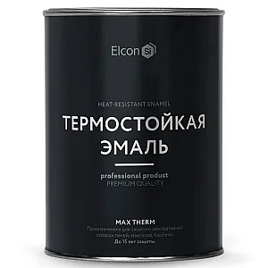 Эмаль термостойкая Elcon Max Therm 1200°С черная 0.8 кг