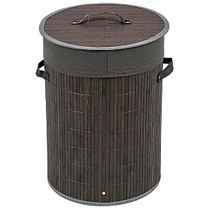 Корзина для белья Рыжий Кот BLB-01-G бамбук серый 46.8 л