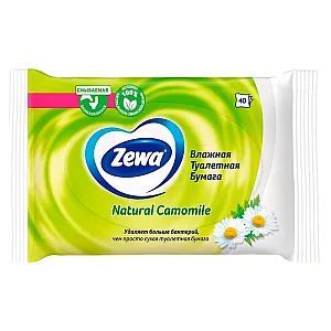 Бумага туалетная Zewa Natural Camomile влажная 40 шт