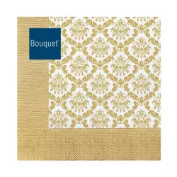 Салфетки декоративные Bouquet Гобелен в золотой рамке 25240 33*33 см 3 слоя 20 шт