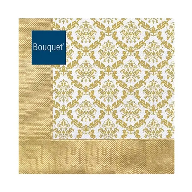 Салфетки декоративные Bouquet Гобелен в золотой рамке 25240 33*33 см 3 слоя 20 шт