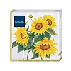 Салфетки декоративные Bouquet Подсолнухи в золотой рамке 25260 33*33 см 3 слоя 20 шт