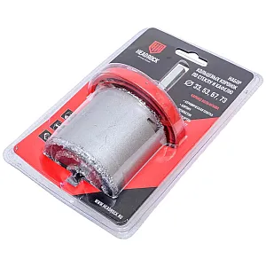 Набор коронок HeadRock по керамической плитке 33-73 мм 4 шт