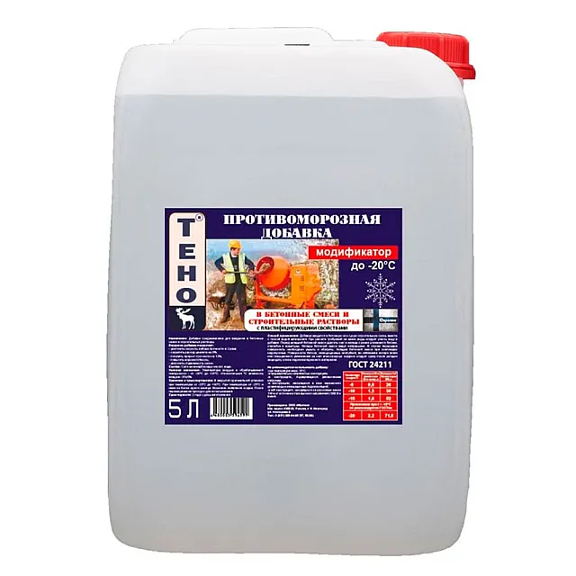 Добавка противоморозная Тено И00005559 в бетонные смеси и строительные растворы 5 л