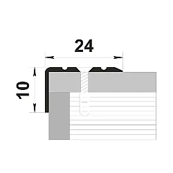 Порог Sanrelia Д1 РЕ 24*10 мм бронза 1.35 м