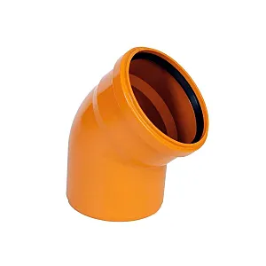 Отвод для наружной канализации Valfex 110 мм 45° рыжий