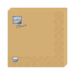 Салфетки декоративные Bouquet Home Collection Classic GOLD 37005 33*33 см 3 слоя 20 шт