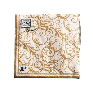 Салфетки декоративные Bouquet Home Collection Classic Очарование на белом 37649 33*33 см 3 слоя 20 шт