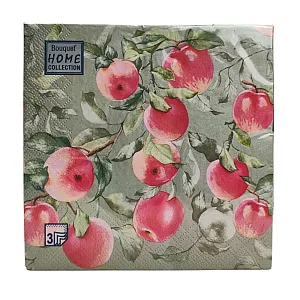Салфетки декоративные Bouquet Home Collection Classic Райские яблочки 37914 33*33 см 3 слоя 20 шт